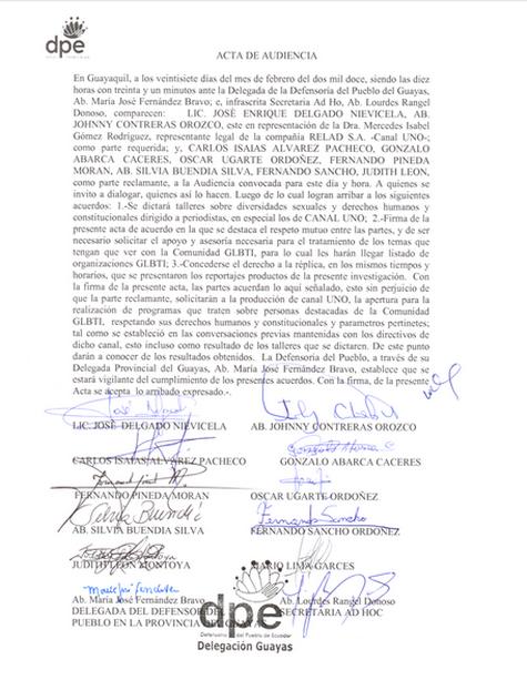 Acta de Audiencia