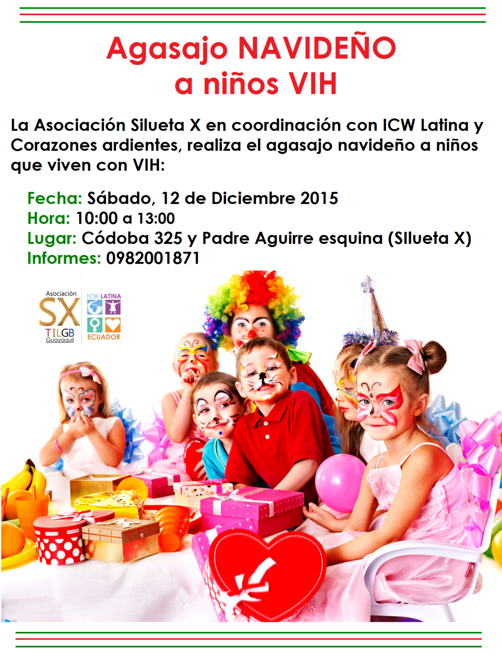 Agasajo navideño a niños VIH - Asociación Silueta X - ICW Latina - COrazones Aridentes